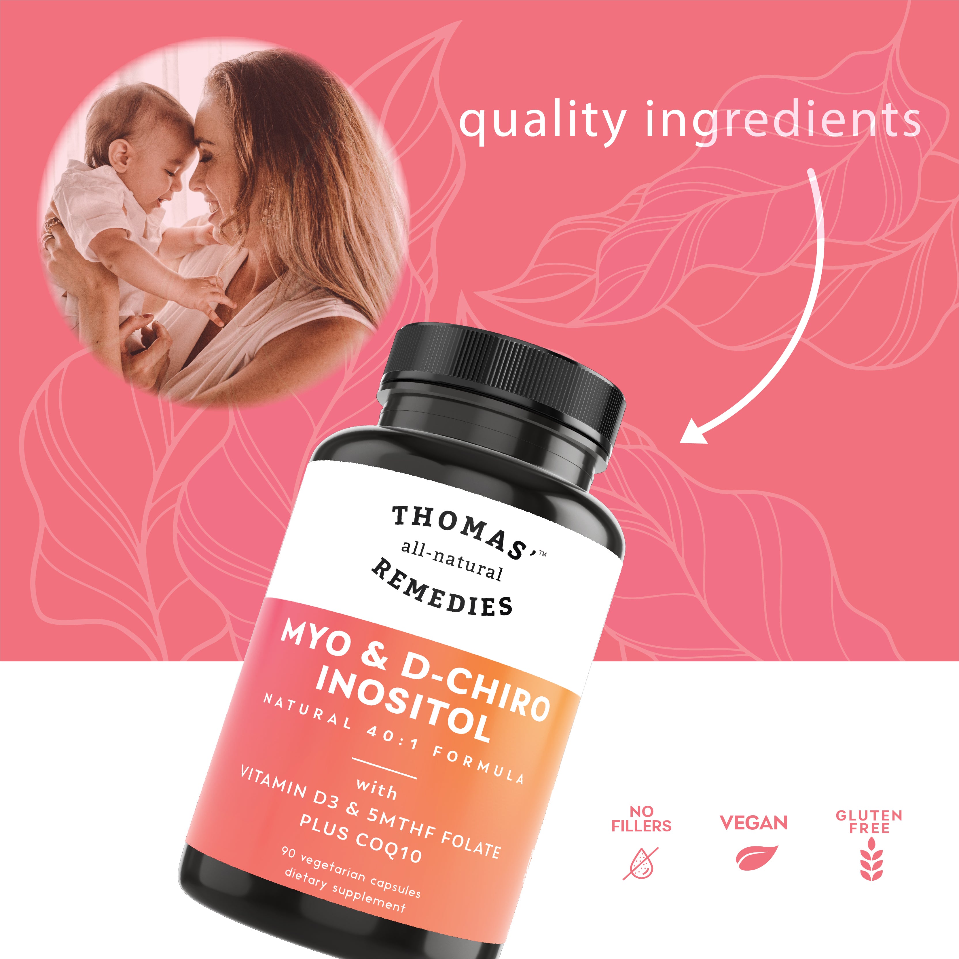 Myo and D-Chiro Inositol (90 Capsules) – Thomas' all-natural Remedies